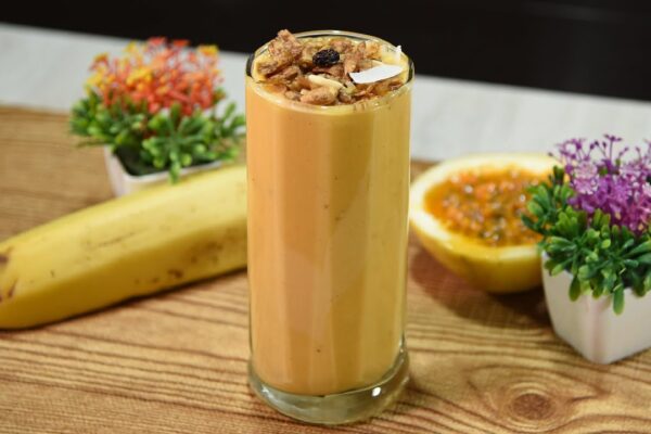 Smoothie de maracuyá y plátano