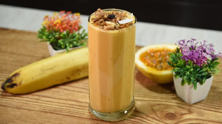 Smoothie de maracuyá y plátano